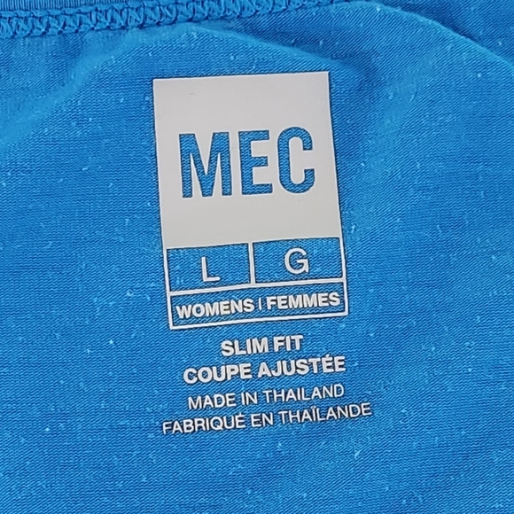 MEC Blue Long Sleeve merino blend Slim Fit Top large - Picture 7 of 10